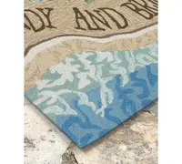 Liora Manne Front Porch Indoor/Outdoor Sandy & Bright Sand 2'6" x 4' Area Rugs