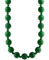 Effy Dyed Green Jade (4 & 10mm) Bead 20" Statement Necklace