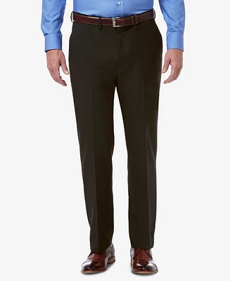 Haggar Men's Premium Comfort Stretch Classic-Fit Solid Flat Front Dress Pants