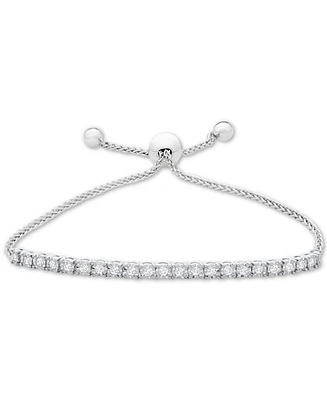 Diamond Bolo Bracelet (1 ct. t.w.) Sterling Silver