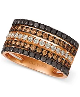 Le Vian Chocolate Layer Cake Blackberry Diamonds, Diamonds & Nude Statement Ring (1