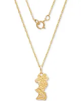 Disney Children's Minnie Mouse Character 15" Pendant Necklace in 14k Gold