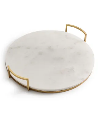 Hotel Collection Marble Tray with Gold