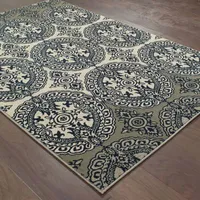 Oriental Weavers Linden 7818a Navy Ivory Rug