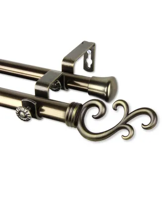 Swan 13/16" Double Curtain Rod 28-48"