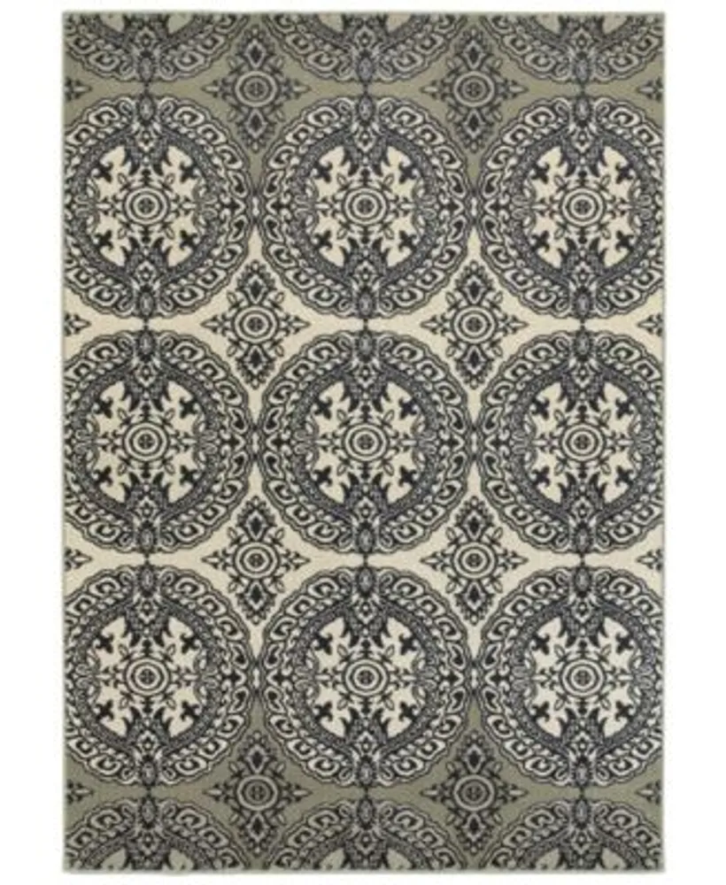 Oriental Weavers Linden 7818a Navy Ivory Rug