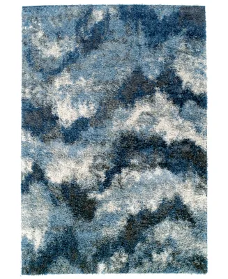 D Style Jackson Shag Cliff Navy 5'3" x 7'7"" Area Rug