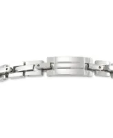 Legacy for Men by Simone I. Smith Men's Square Link Bracelet in Stainless Steel