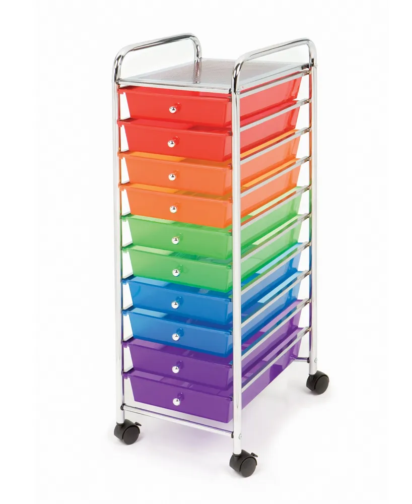 Seville Classics 10 Drawer Organizer Cart