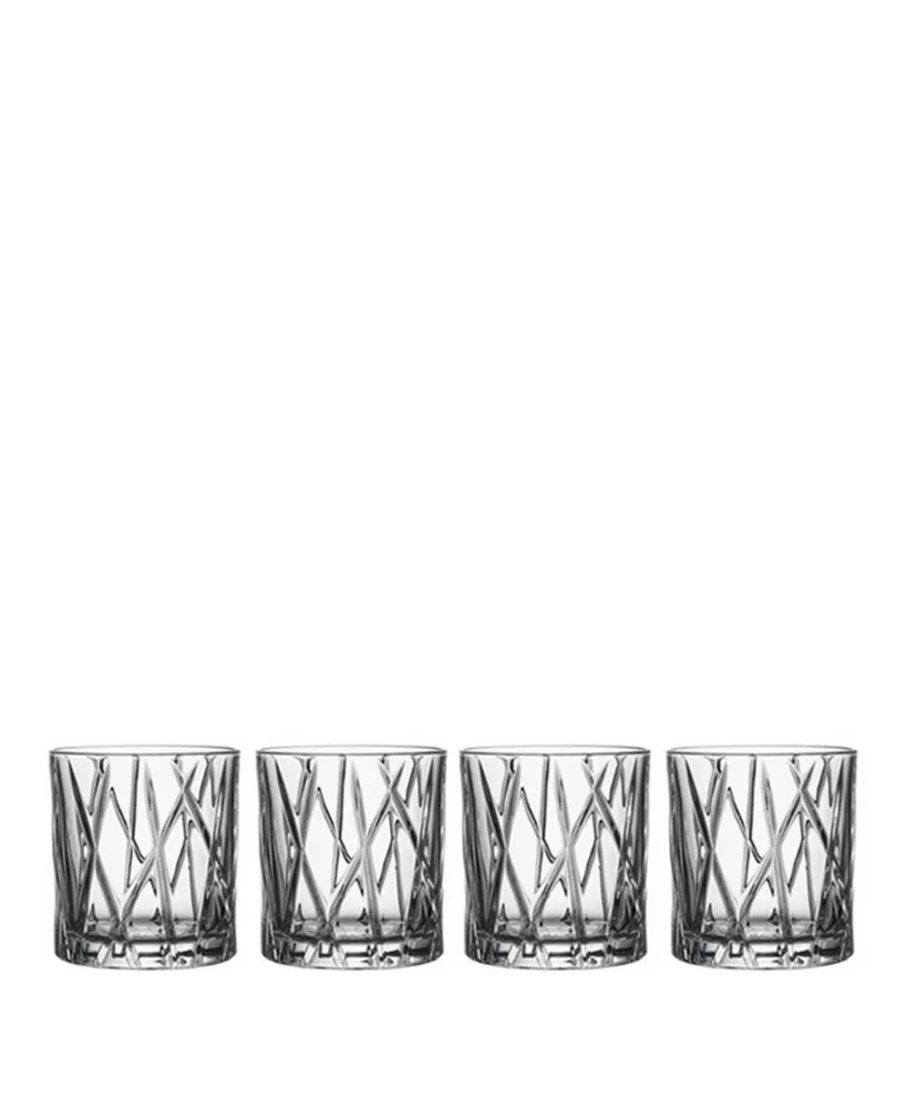 Orrefors City Old Fashioned Glasses, Set of 4