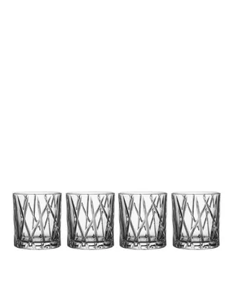 Orrefors City Old Fashioned Glasses, Set of 4