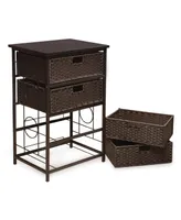 Badger Basket August Collection Tall Four Basket Storage Unit