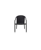 Palm Harbor Outdoor Wicker Stackable Chairs - Set Of 4