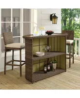 Bradenton Outdoor Wicker Bar