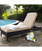 Palm Harbor Outdoor Wicker Chaise Lounge With Cushions