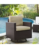 Palm Harbor Outdoor Wicker Swivel Rocker Chair With Cushions