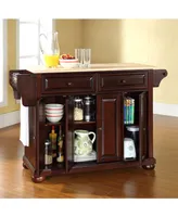 Alexandria Natural Wood Top Kitchen Island