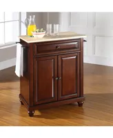 Cambridge Natural Wood Top Portable Kitchen Island