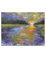 Ready2HangArt, 'Ravine Sunset' Abstract Landscape Canvas Wall Art