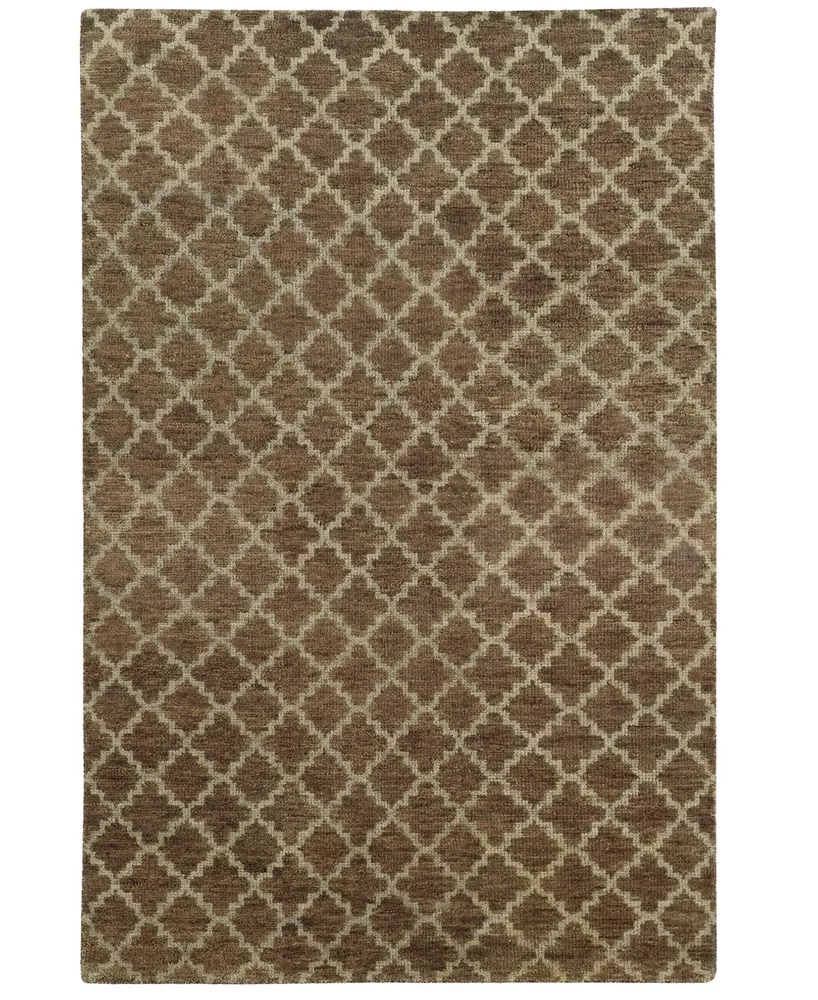 Closeout! Oriental Weavers Maddox 56503 Brown/Blue 5' x 8' Area Rug