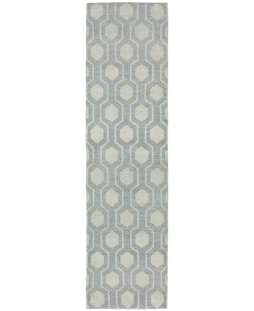 Closeout! Oriental Weavers Maddox 56506 Blue/Beige 2'6" x 10' Runner Area Rug