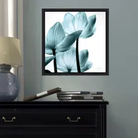 Amanti Art Translucent Tulips Iii Aqua by Debra Van Swearingen Canvas Framed Art