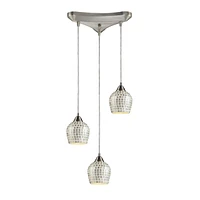 Elk Lighting Fusion Silver Pendant in Satin Nickel