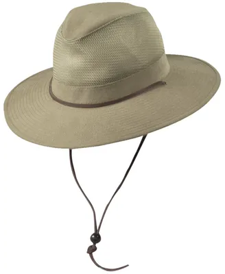 Dorfman Pacific Men's Brushed Twill Safari Hat