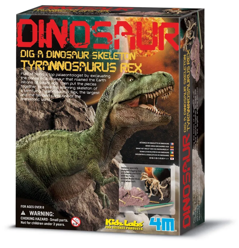 4M Kidzlabs Dig A Dinosaur Tyrannosaurus Rex Skeleton - Dinosaur Toy