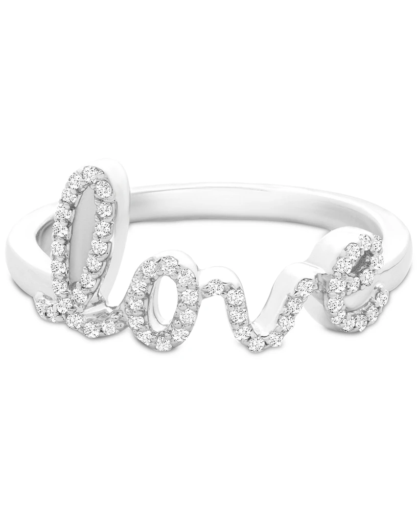 Wrapped Diamond Love Ring (1/6 ct. t.w.) in 14k Gold or 14k White Gold