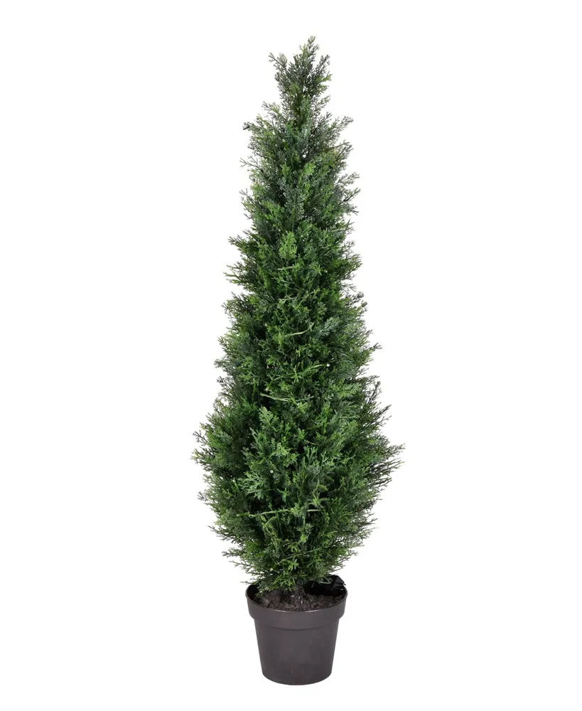 Vickerman 4' Artificial Potted Green Cedar Tree