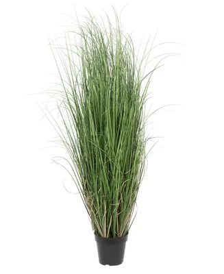 Vickerman 48" Artificial Potted Green Curled Grass