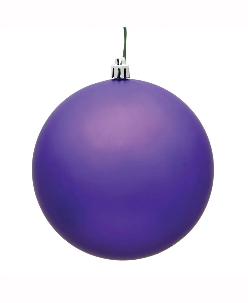 Vickerman 8" Purple Matte Uv Treated Ball Christmas Ornament