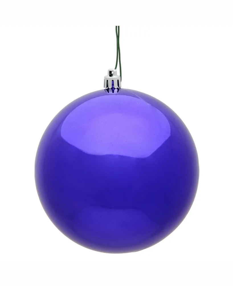 Vickerman 15.75" Purple Shiny Uv Treated Ball Christmas Ornament