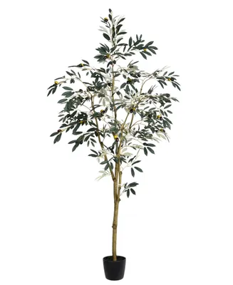 Vickerman 6' Artificial Potted Olive Tree