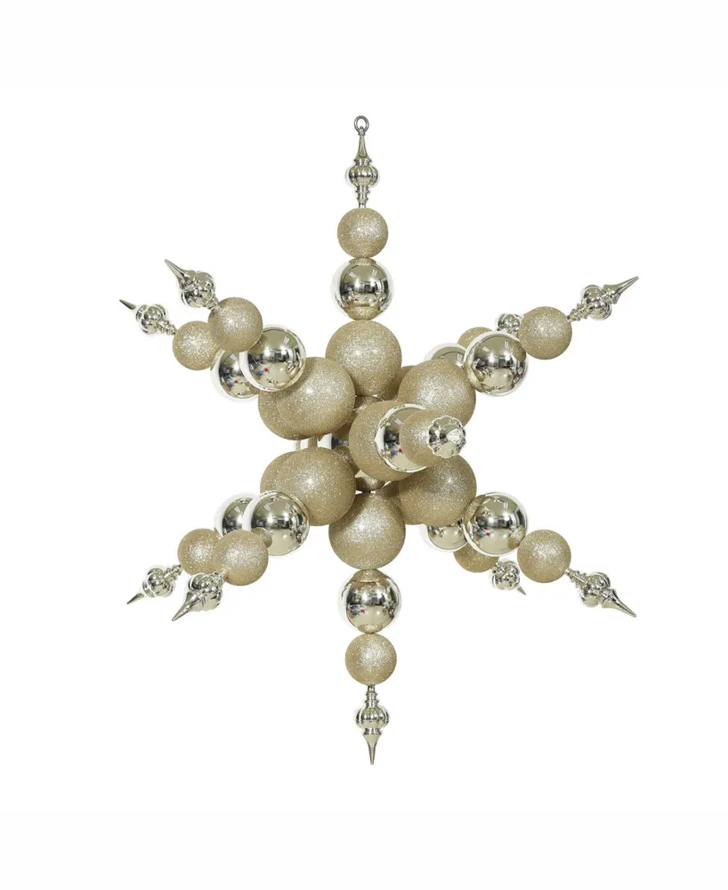 Vickerman 39" Champagne Shiny Radical Snowflake Christmas Ornament