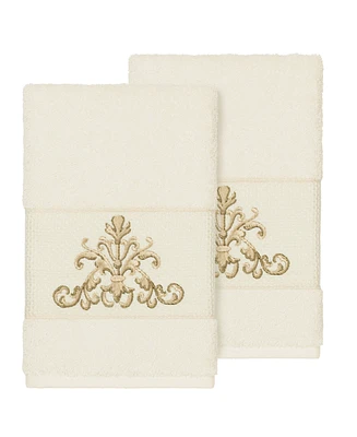 Linum Home Scarlet 2-Pc. Embellished Hand Towel Set