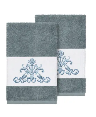 Linum Home Scarlet 2-Pc. Embellished Hand Towel Set
