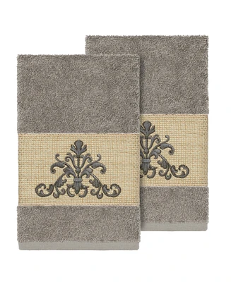 Linum Home Scarlet 2-Pc. Embellished Hand Towel Set