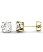 Moissanite Stud Earrings (2 ct. t.w. Diamond Equivalent) 14k White or Yellow Gold