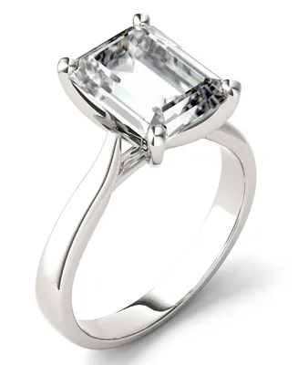 Moissanite Emerald Solitaire Ring (3-1/2 ct. t.w. Diamond Equivalent) 14k White Gold