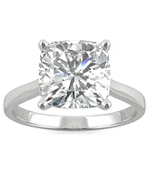 Moissanite Cushion Solitaire Ring (3-1/3 ct. tw.) 14k White, Yellow or Rose Gold