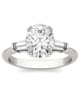 Moissanite Oval Engagement Ring (2-1/2 ct. tw. Diamond Equivalent) in 14k White Gold