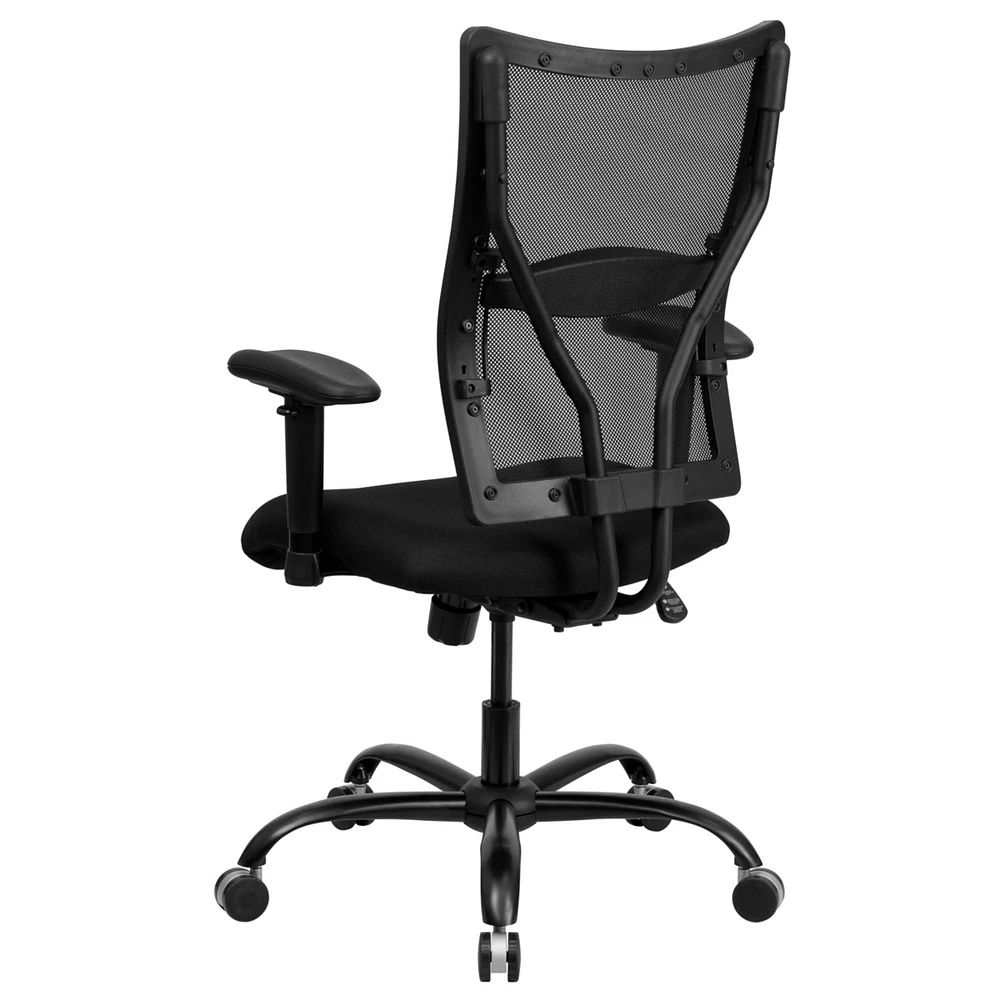 Hercules Series Big & Tall 400 Lb. Rated Black Mesh Executive Swivel Chair With Adjustable Arms