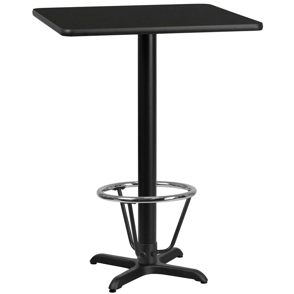 30'' Square Black Laminate Table