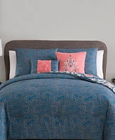 Vcny Home Casa Real Damask Reversible 4-Pc. Comforter Set, Full/Queen