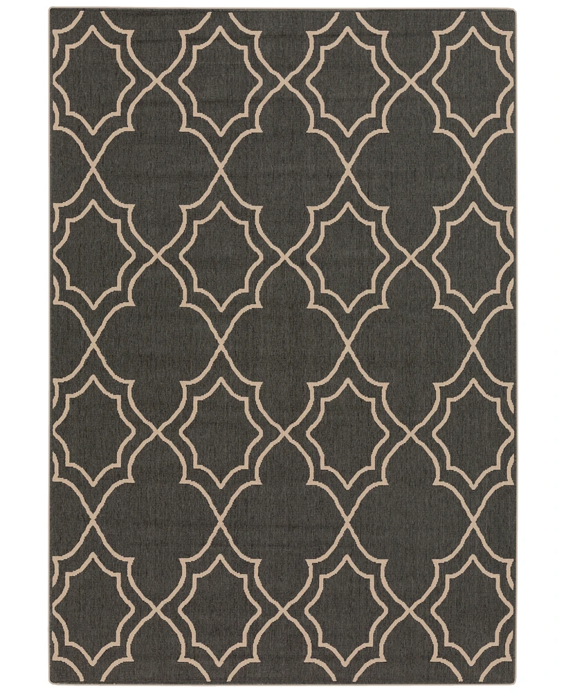 Livabliss Alfresco Alf-9590 Black 2'3" x 4'6" Area Rug, Indoor/Outdoor