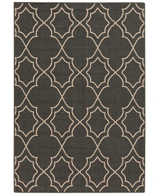 Livabliss Alfresco Alf-9590 Black 2'3" x 4'6" Area Rug, Indoor/Outdoor