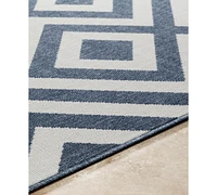 Livabliss Alfresco Alf-9657 Charcoal 7'3" Round Area Rug, Indoor/Outdoor