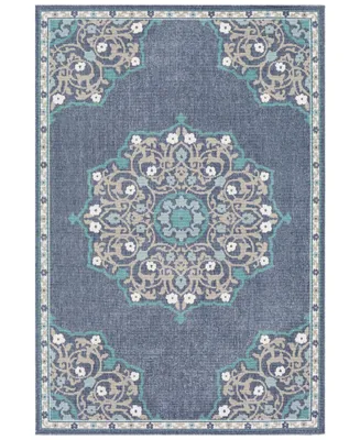 Surya Alfresco Alf-9678 Charcoal 3' x 5'6" Area Rug, Indoor/Outdoor